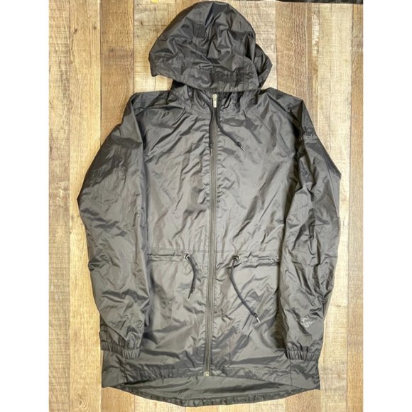 Columbia Women S Omni-Tech Parka Windbreaker Jacket Black Mesh Lined Outdoor - Picture 1 of 9